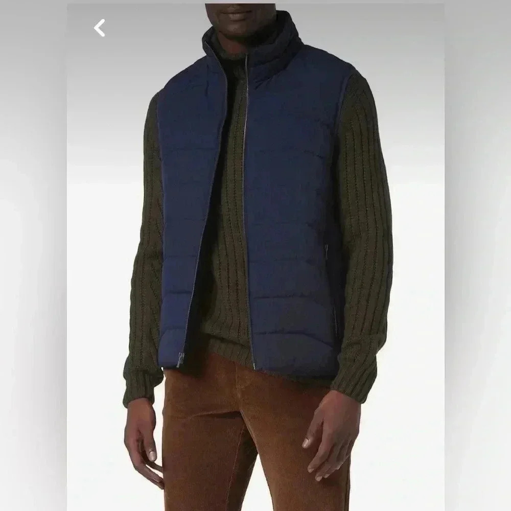 ANDREW MARC Black Garrick Quilted Puffer Vest